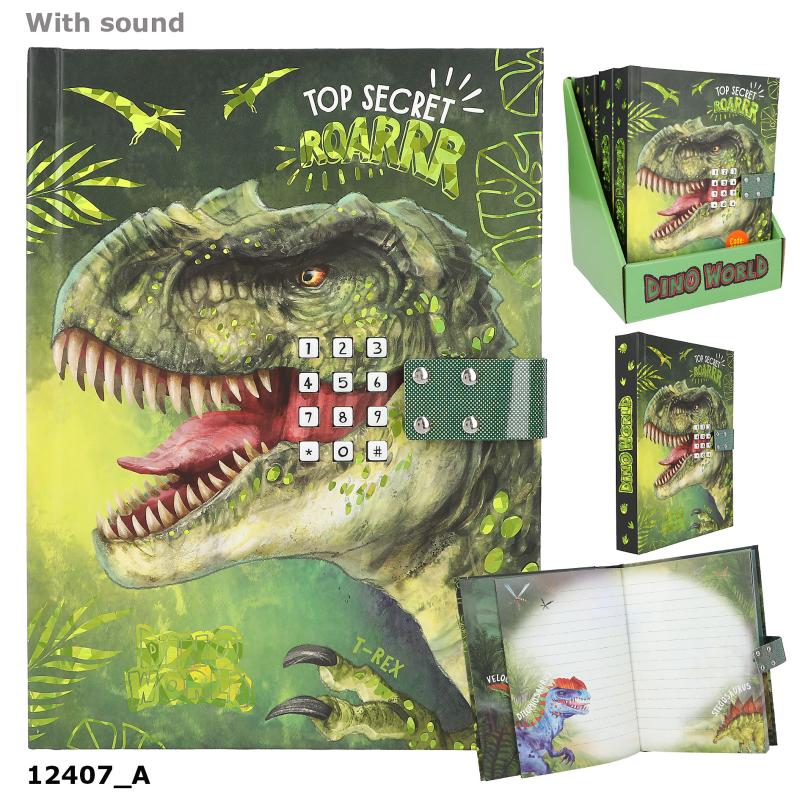 Dino World Dagbog m/kode og lyd