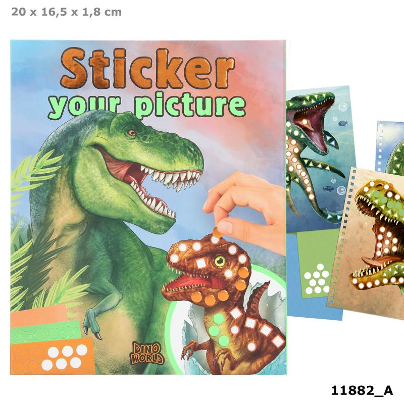 Dino World Sticker your picture (bokmoms)