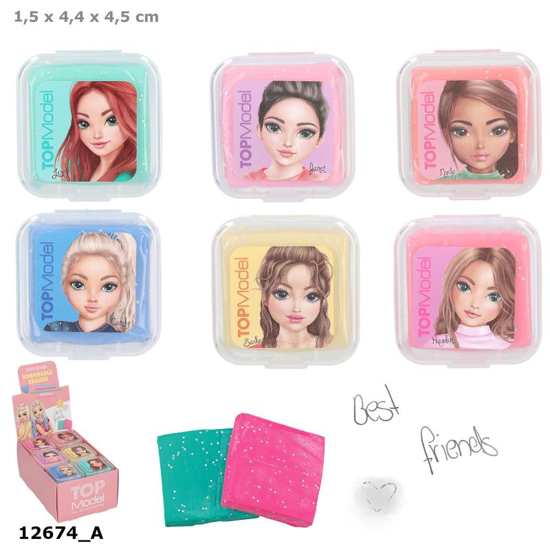 TOPModel Formbart Glitter Neon Viskelæder