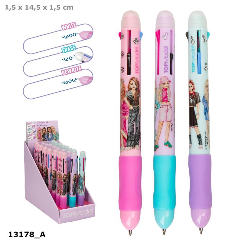 TOPModel Viskbar Gelpen m/4 farver