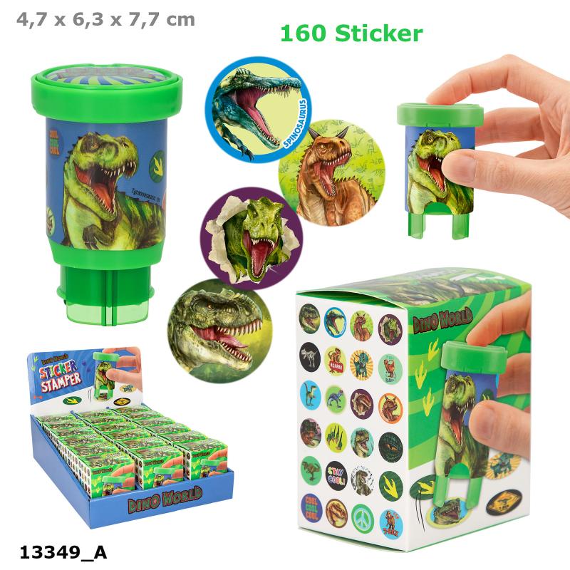 Dino World Klistermærkestempel
