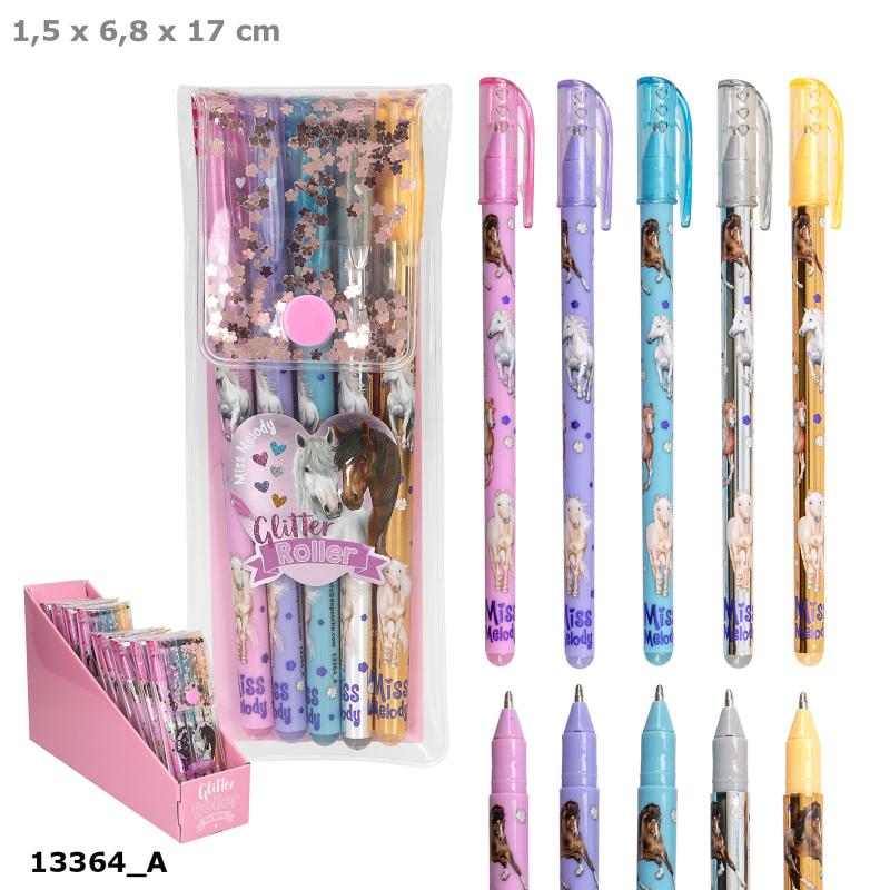 Miss Melody Glitter Gelpen sæt