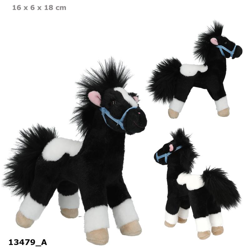Miss Melody Mjukishäst 18 cm, svartvit