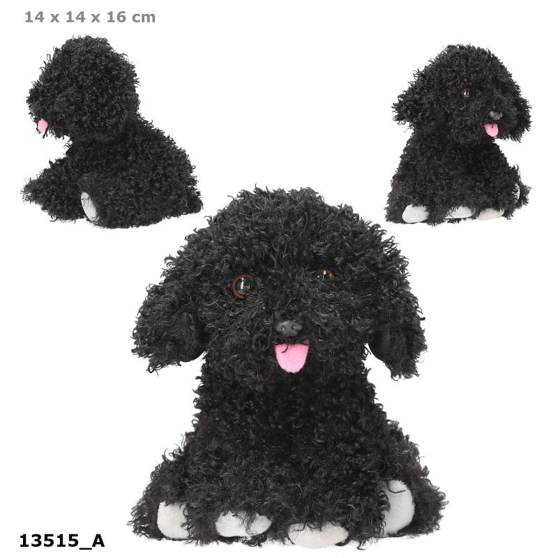 TOPModel Plyshund 16 cm, sort