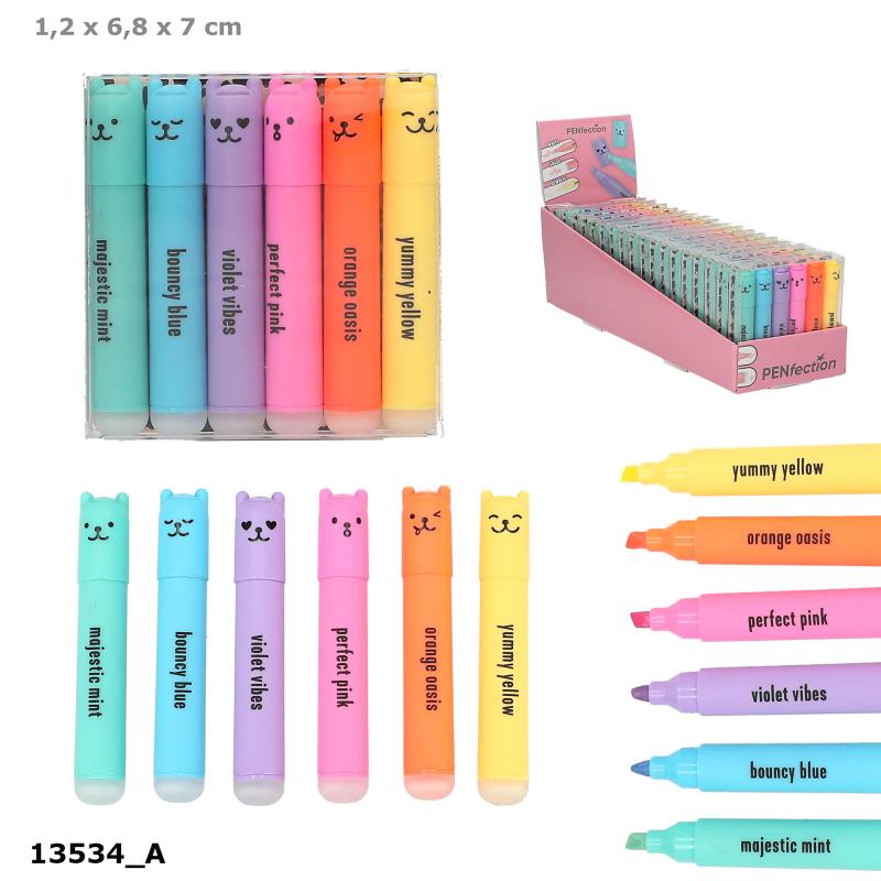PENfection Mini Highlighterpennor, 6-p