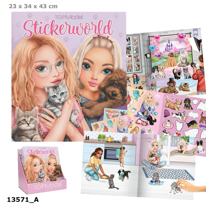 TOPModel Stickerworld KITTY and DOGGY