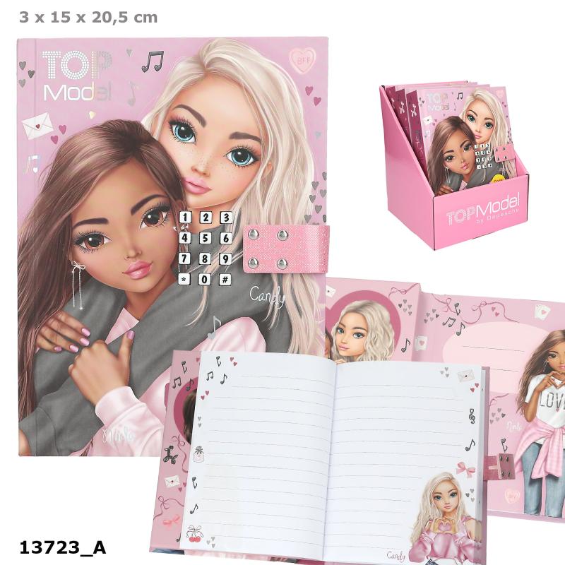 TOPModel Dagbog m/kode og musik MY BFF