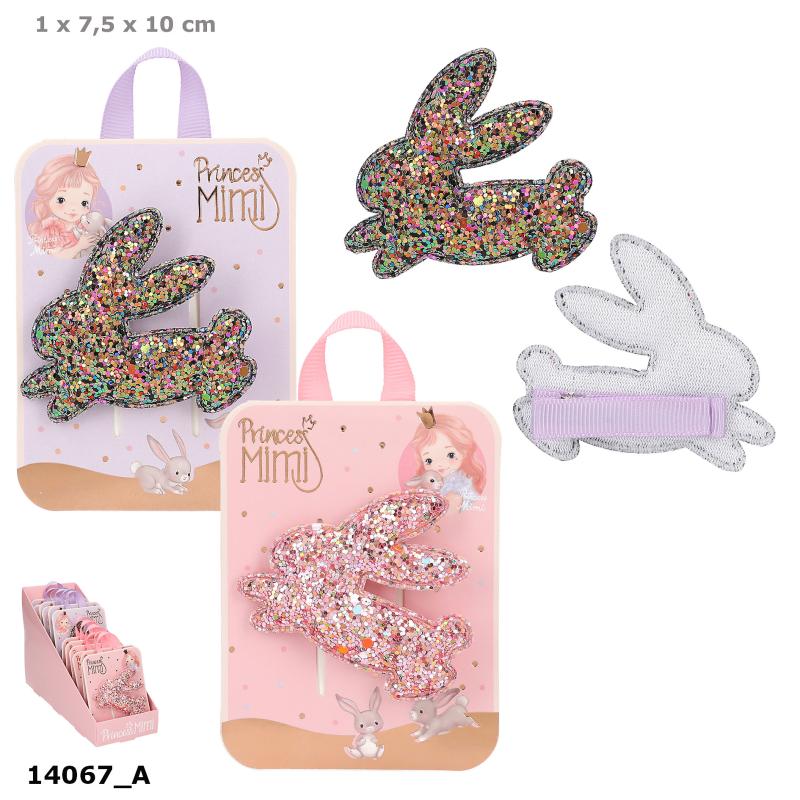 Princess Mimi Hårspenner glitterkanin