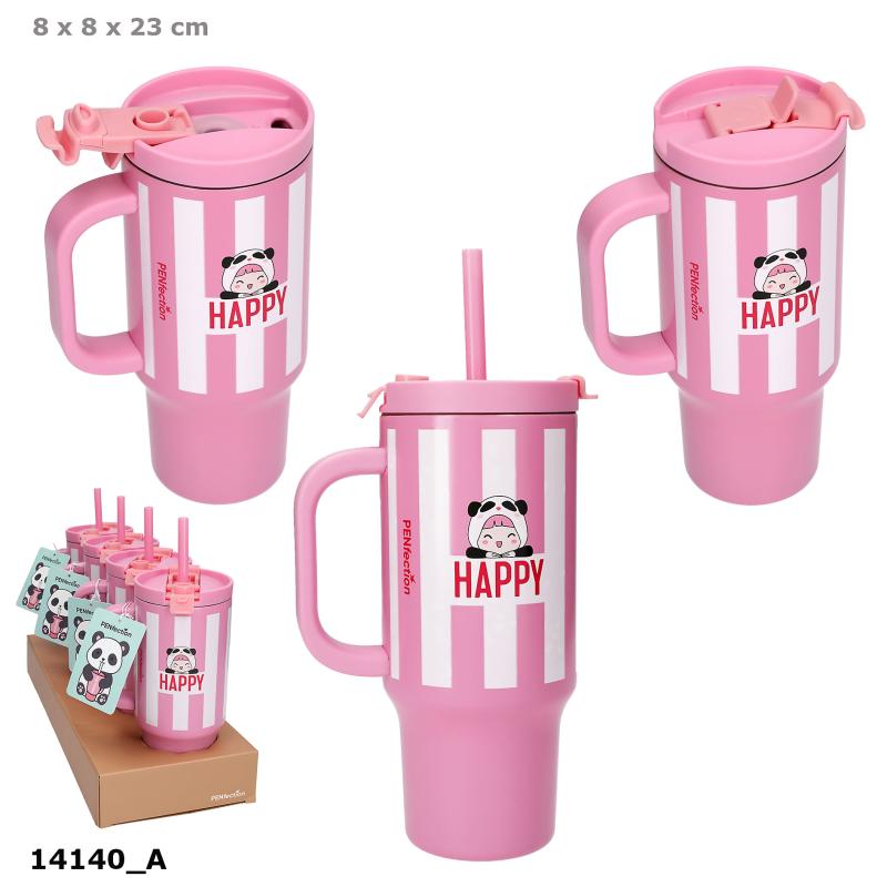 PENfection To Go Krus m/sugerør HAPPY-470 ml