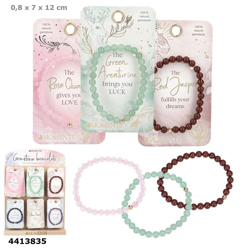 Heart MOMENTS Ædelstensperlearmbånd ENG